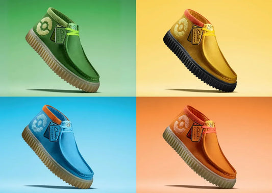 Clarks Torhill: Edición Limitada para Creativos con Pokémon y Cat Burns, o Colores Lisos para el Día a Día