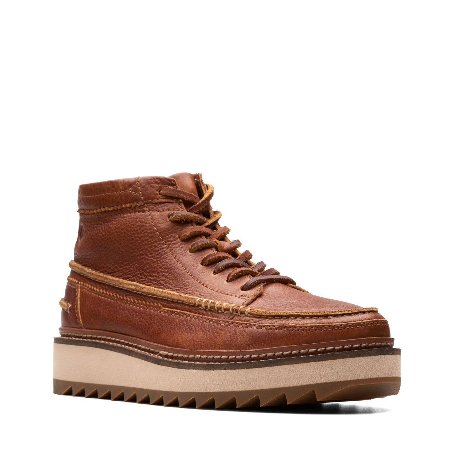 Botines De La Marca Clarks Para Hombre Modelo Clarkhill Mid Dark Tan Leather En Color Marrón