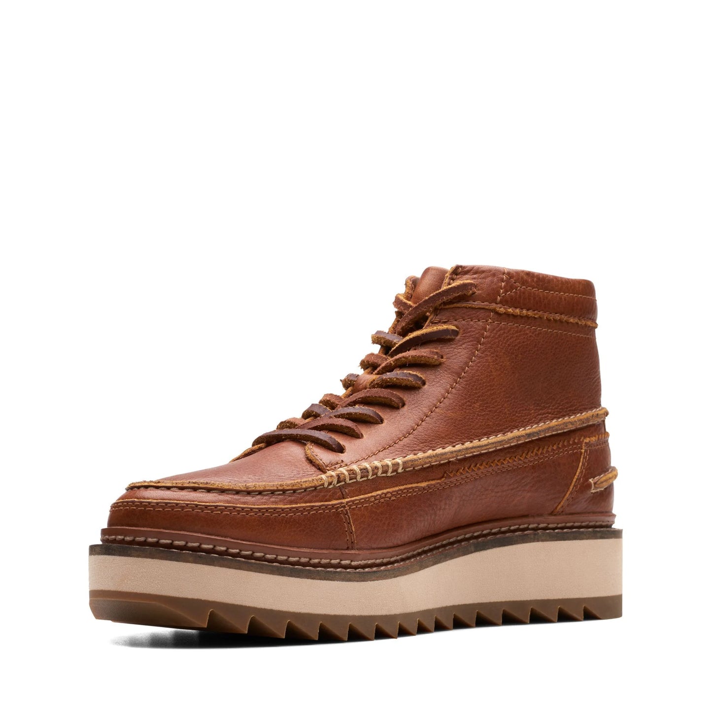 Botines De La Marca Clarks Para Hombre Modelo Clarkhill Mid Dark Tan Leather En Color Marrón