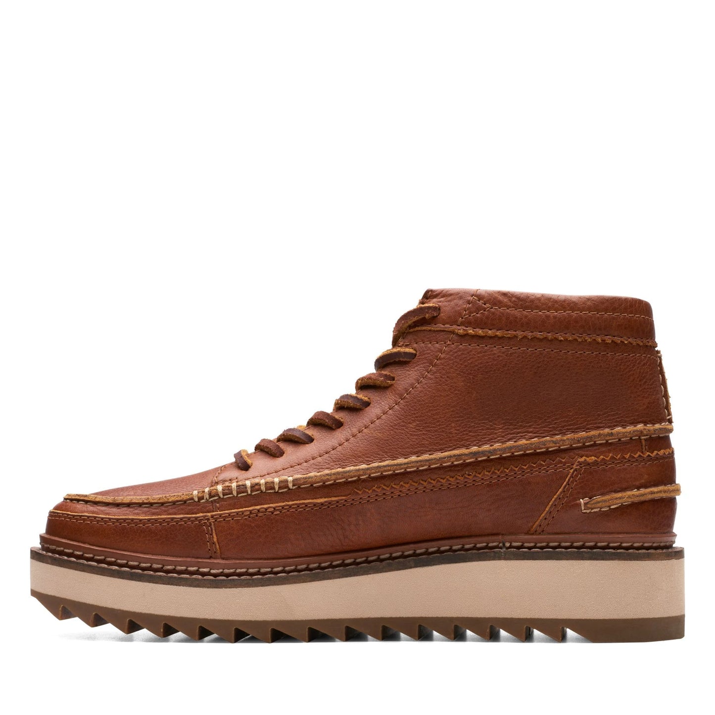 Botines De La Marca Clarks Para Hombre Modelo Clarkhill Mid Dark Tan Leather En Color Marrón
