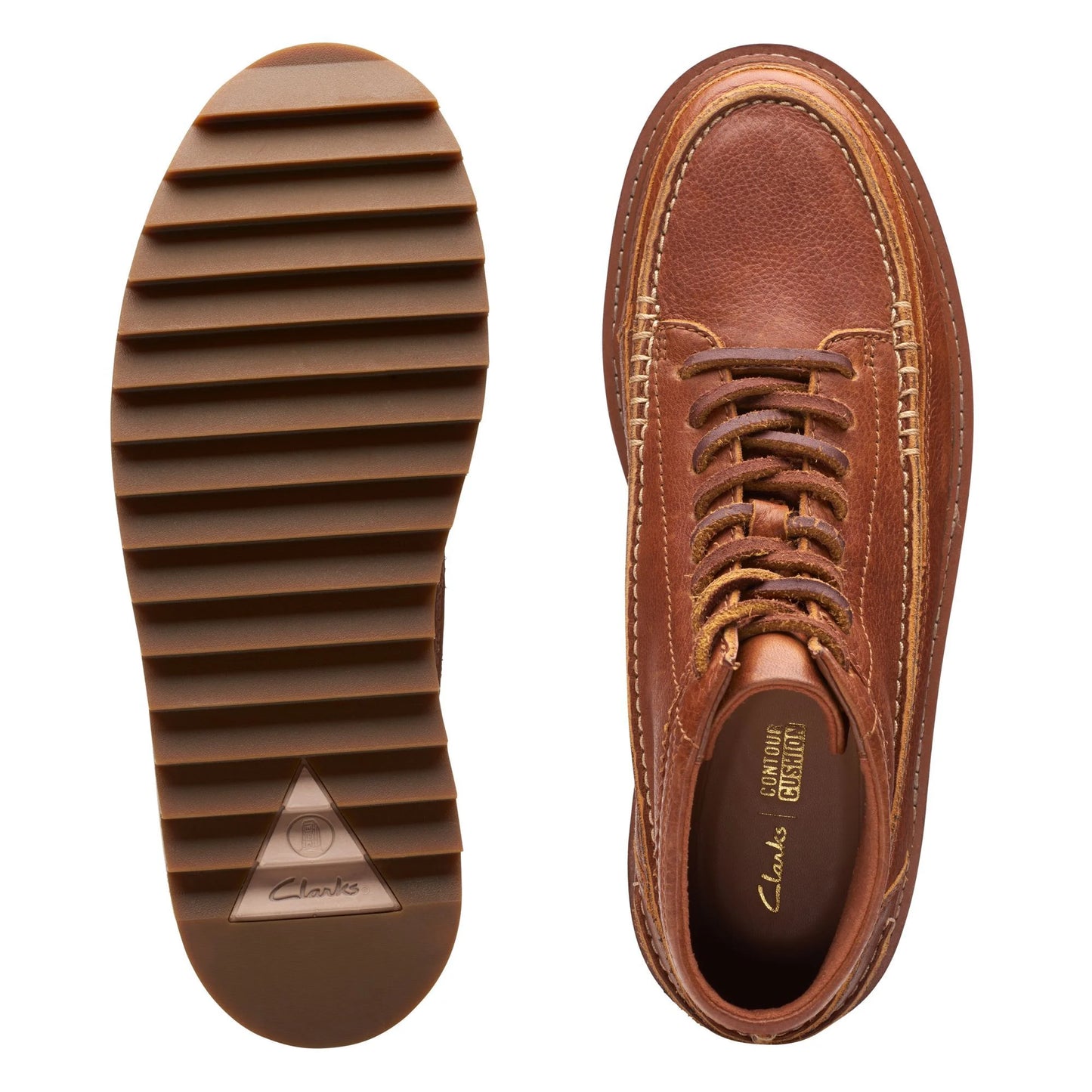 Botines De La Marca Clarks Para Hombre Modelo Clarkhill Mid Dark Tan Leather En Color Marrón