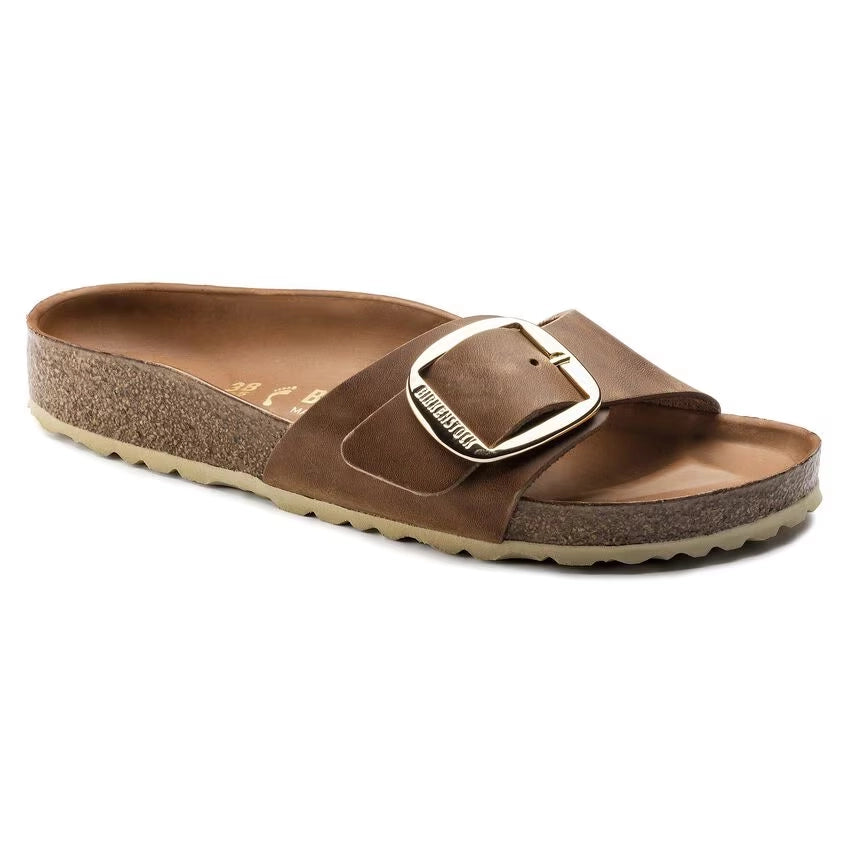 BIRKENSTOCK | SANDALEN | FRAU | MADRID BIG BUCKLE LEOI COGNAC HEX