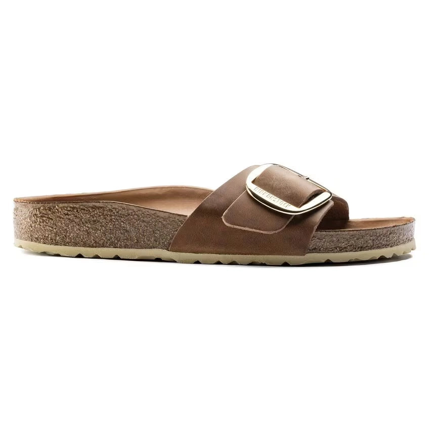 BIRKENSTOCK | SANDALEN | FRAU | MADRID BIG BUCKLE LEOI COGNAC HEX