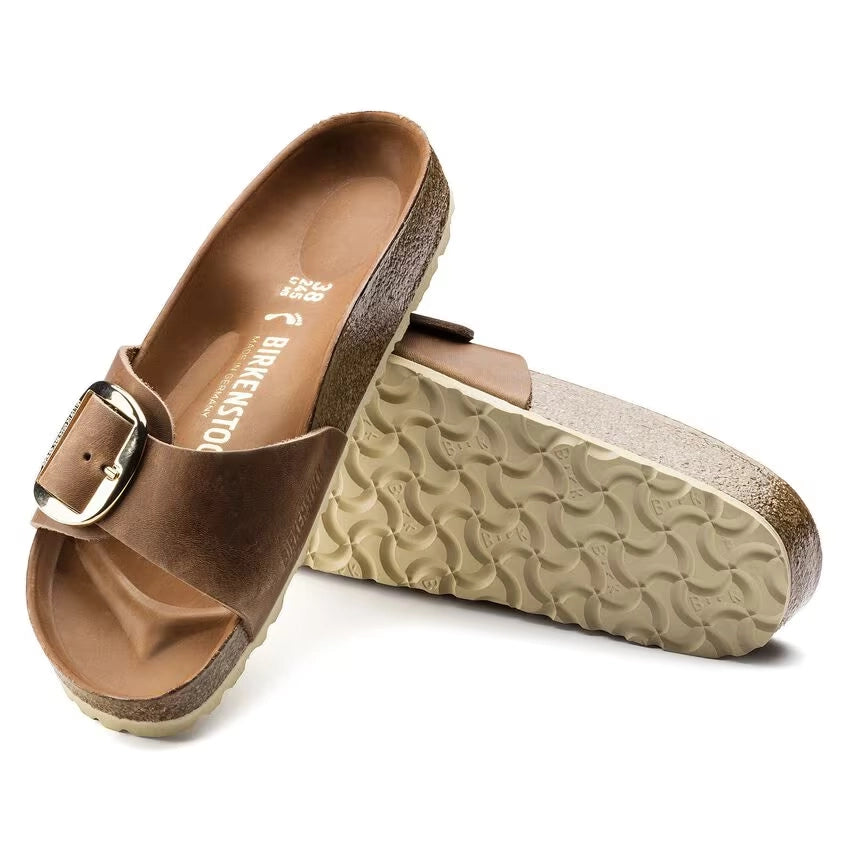 BIRKENSTOCK | SANDALEN | FRAU | MADRID BIG BUCKLE LEOI COGNAC HEX