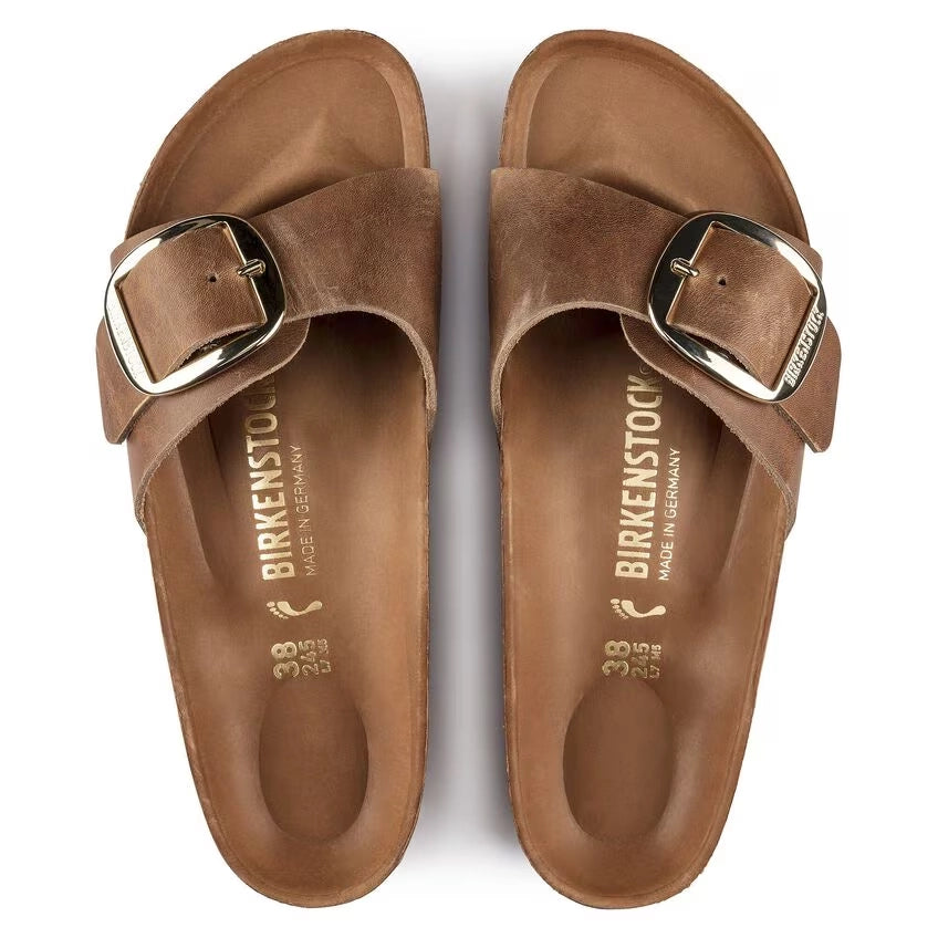 BIRKENSTOCK | SANDALEN | FRAU | MADRID BIG BUCKLE LEOI COGNAC HEX