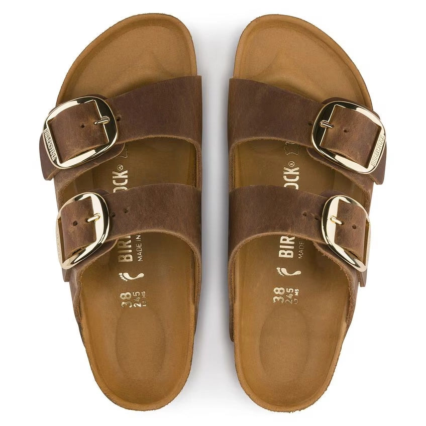 BIRKENSTOCK | SANDALEN | FRAU | ARIZONA BIG BUCKLE LEOI COGNAC HEX