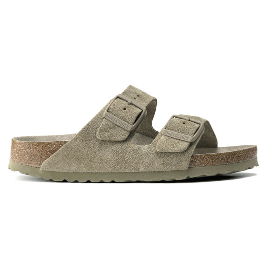 BIRKENSTOCK | SANDALIAS MUJER | ARIZONA SOFT FOOTBED SUEDE LEATHER FADED KHAKI | CAQUI