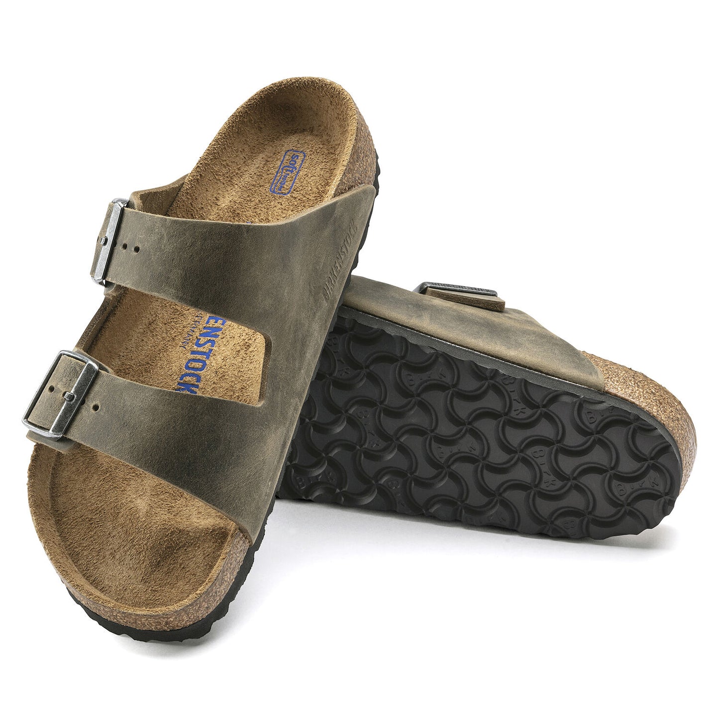 BIRKENSTOCK | SANDALIAS UNISEX | ARIZONA SOFT FOOTBED OILED LEATHER FADED KHAKI | CAQUI