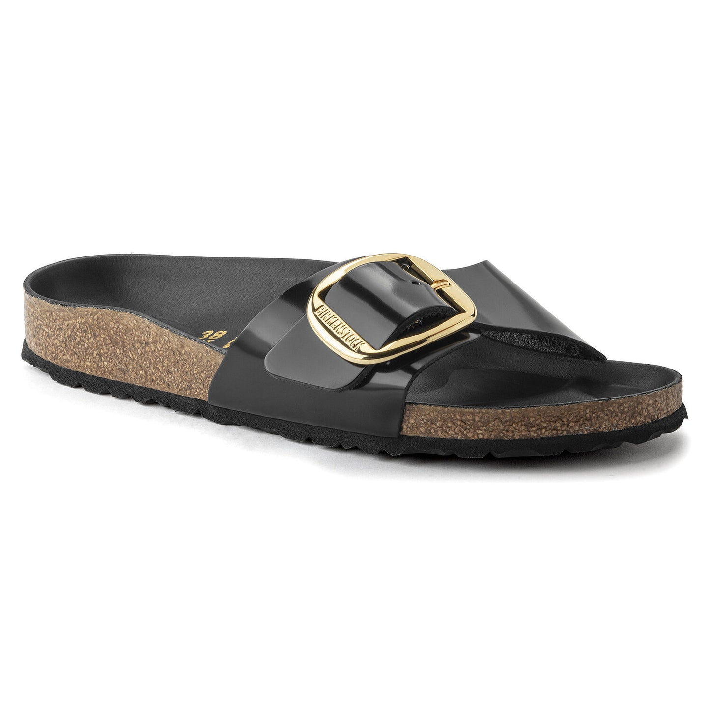 BIRKENSTOCK | SANDALES FEMME | MADRID BB LENA HIGH SHINE BLACK HEX | NOIR | S ÉTROIT
