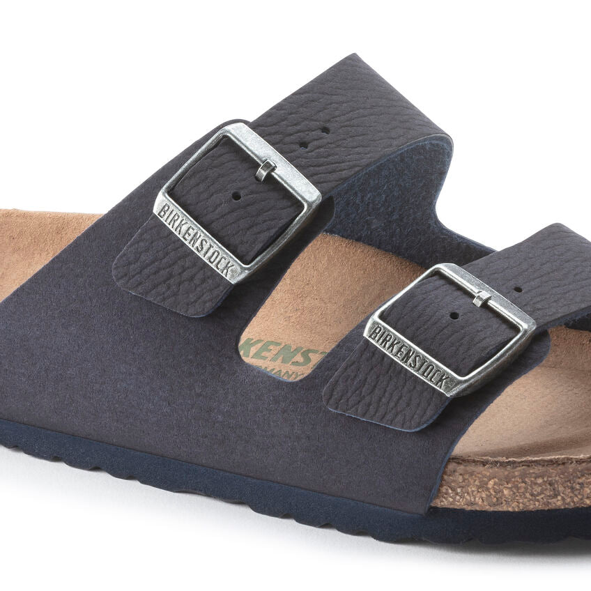 Sandalias De La Marca Birkenstock Para Hombre Modelo Arizona Versión Vegana Microfibra Desert Dust Indigo Blue En Color Azul