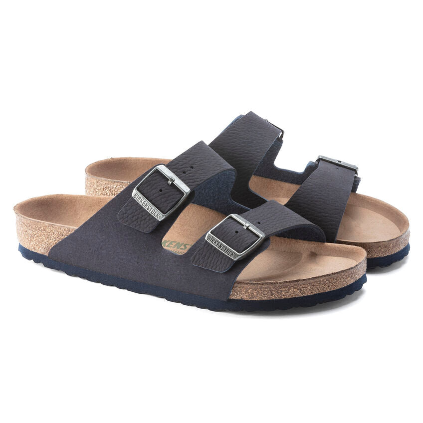 Sandalias De La Marca Birkenstock Para Hombre Modelo Arizona Versión Vegana Microfibra Desert Dust Indigo Blue En Color Azul