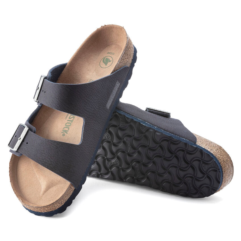 Sandalias De La Marca Birkenstock Para Hombre Modelo Arizona Versión Vegana Microfibra Desert Dust Indigo Blue En Color Azul