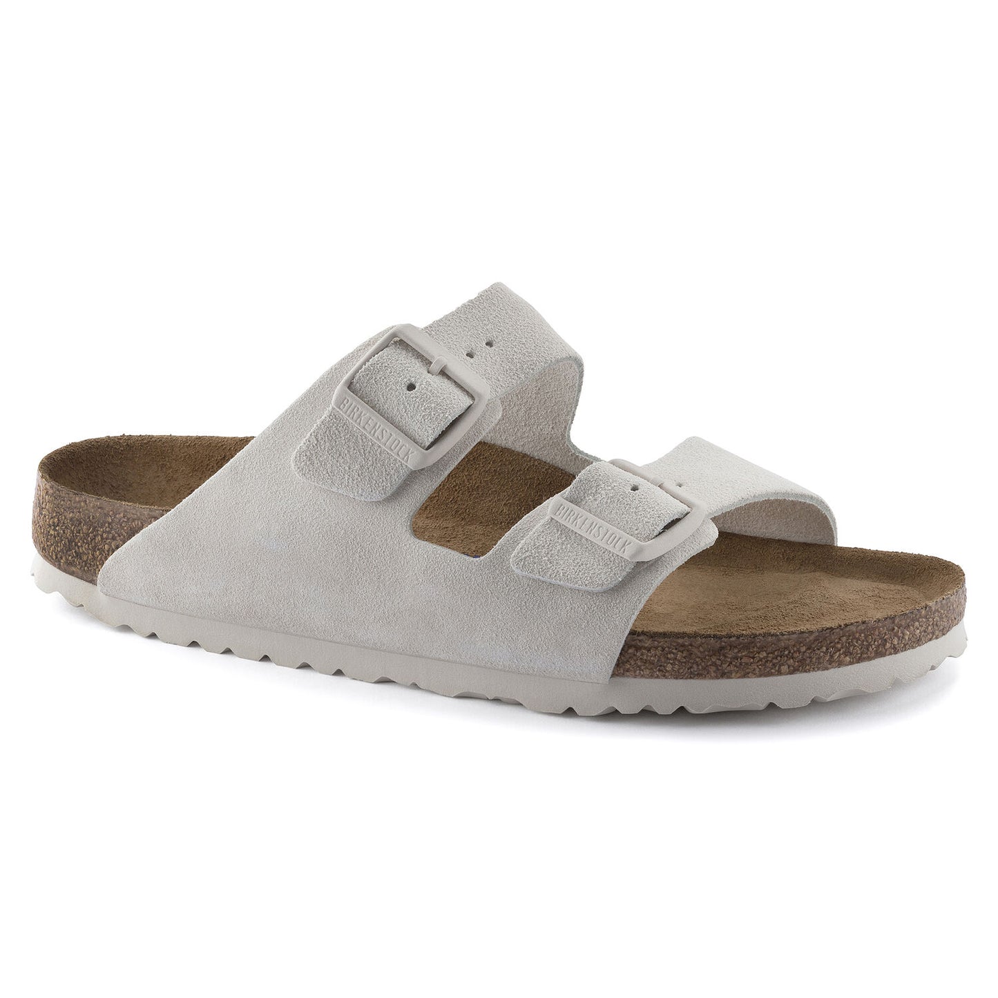 BIRKENSTOCK | SANDALIAS MUJER | ARIZONA SUEDE LEATHER ANTIQUE WHITE | GRIS