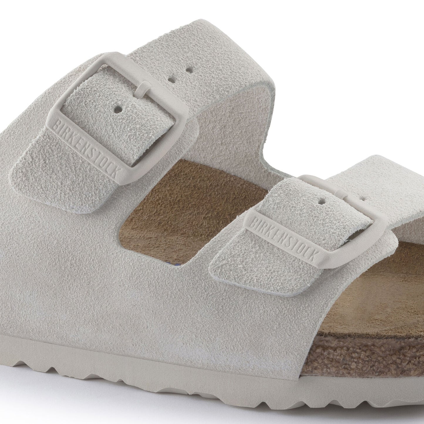 BIRKENSTOCK | SANDALIAS MUJER | ARIZONA SUEDE LEATHER ANTIQUE WHITE | GRIS