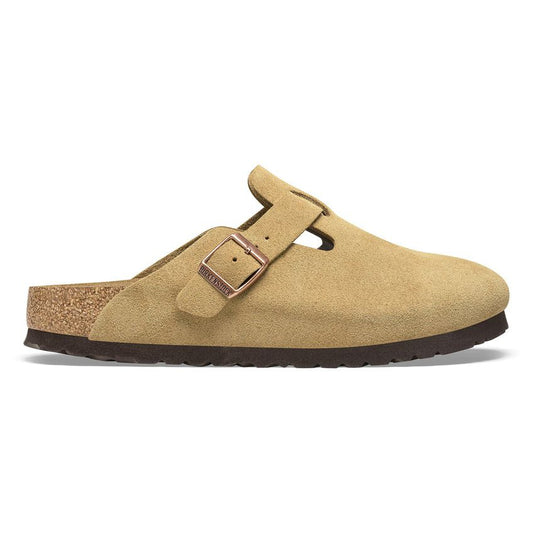 BIRKENSTOCK | SANDALES FEMME | BOSTON DAIM CUIR LATTE CRÈME | NOIR