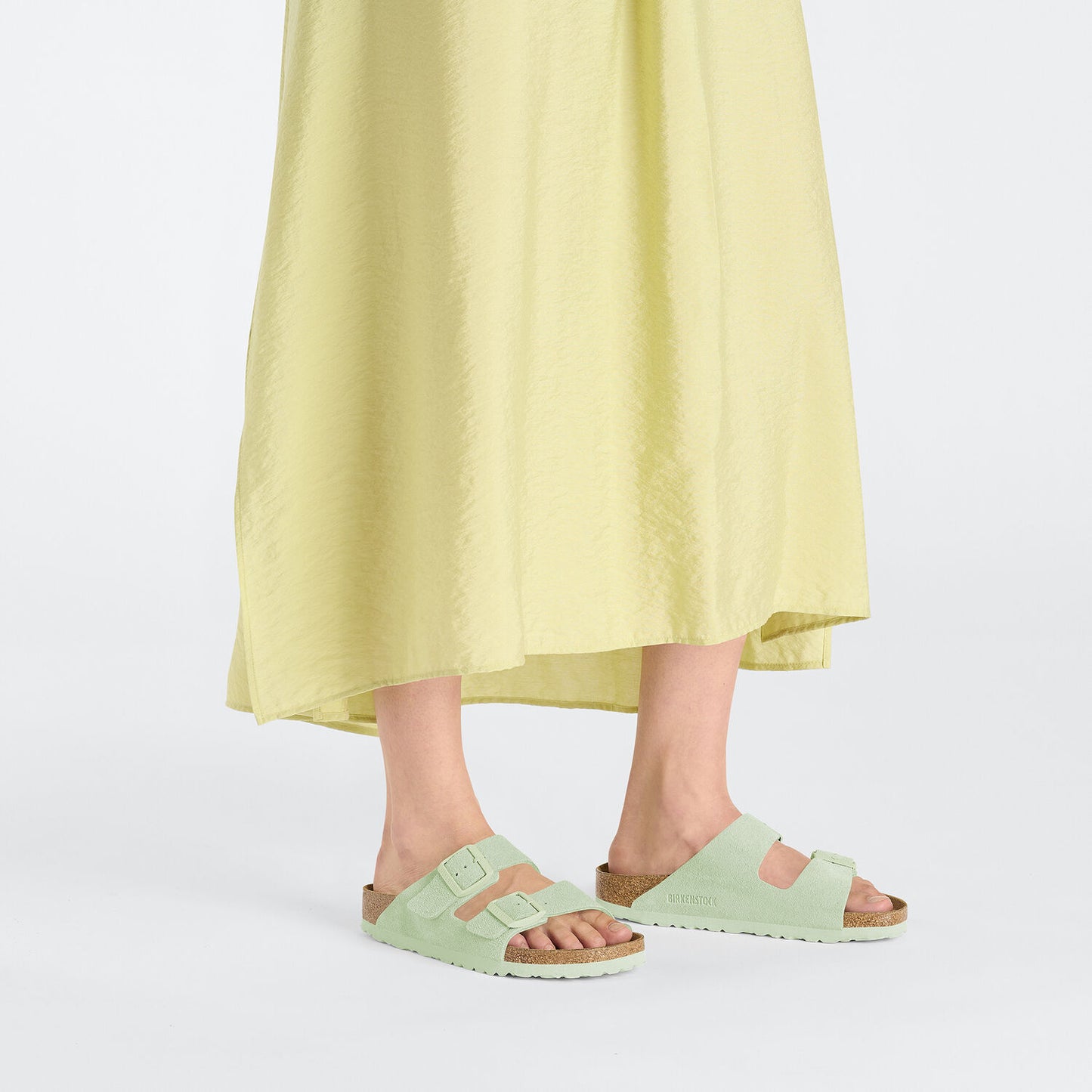 BIRKENSTOCK | SANDALIAS MUJER | ARIZONA SUEDE LEATHER FADED LIME | VERDE