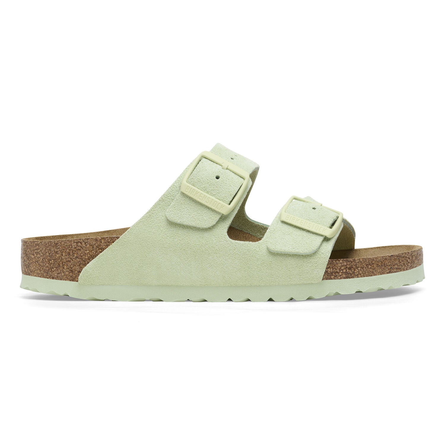 BIRKENSTOCK ARIZONA SUÈDE LEDEREN GROENE VERWASSEN LIME SANDALEN