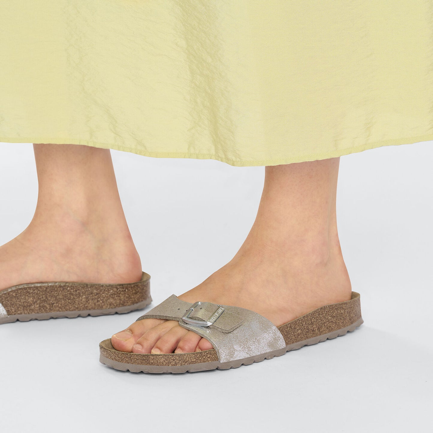 BIRKENSTOCK | SANDALIAS MUJER | MADRID BS SYNTHETICS SYN WASHED METALLIC SILVER | PLATEADO