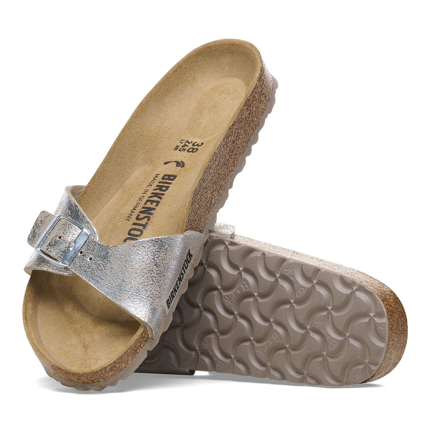 BIRKENSTOCK | SANDALIAS MUJER | MADRID BS SYNTHETICS SYN WASHED METALLIC SILVER | PLATEADO