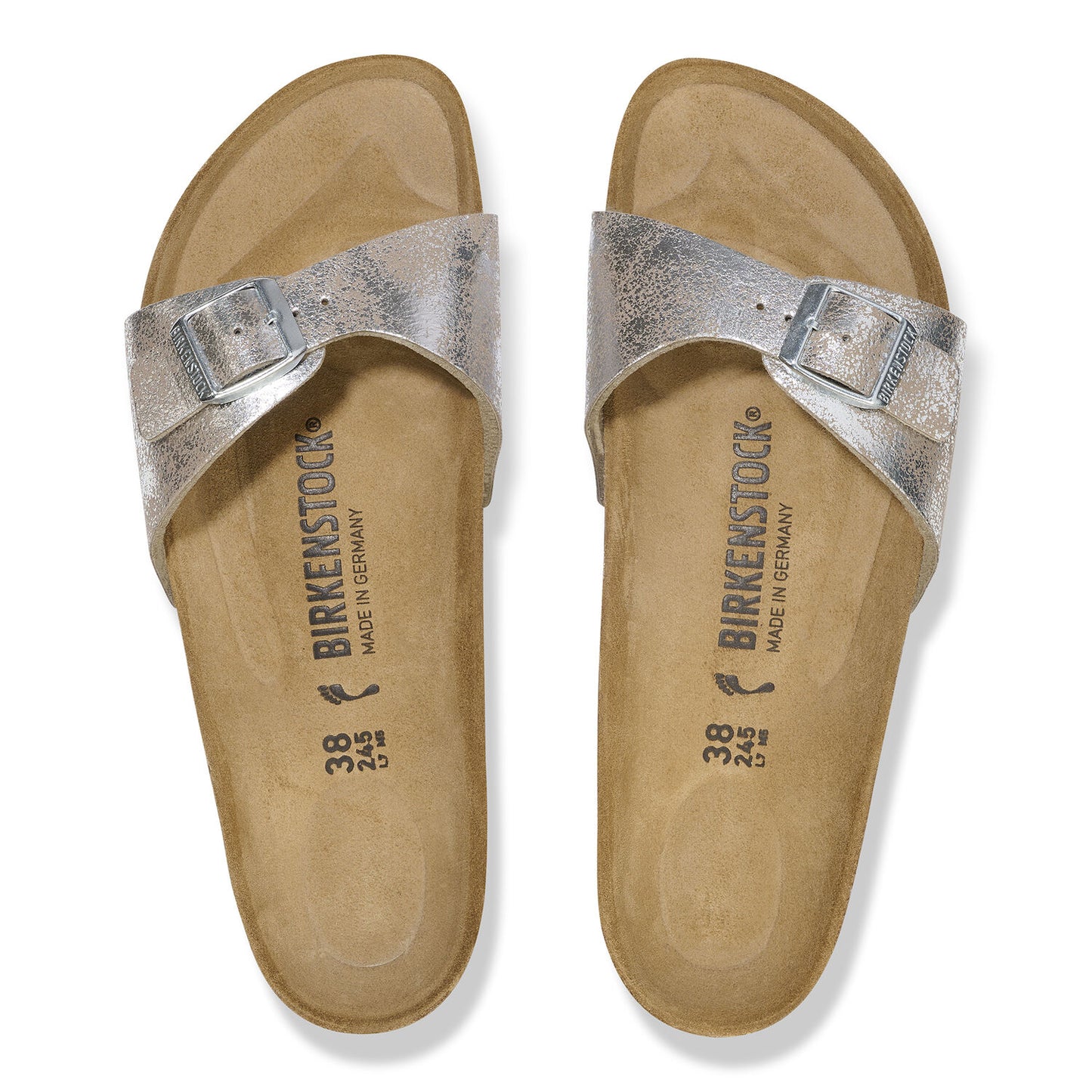 BIRKENSTOCK | SANDALIAS MUJER | MADRID BS SYNTHETICS SYN WASHED METALLIC SILVER | PLATEADO