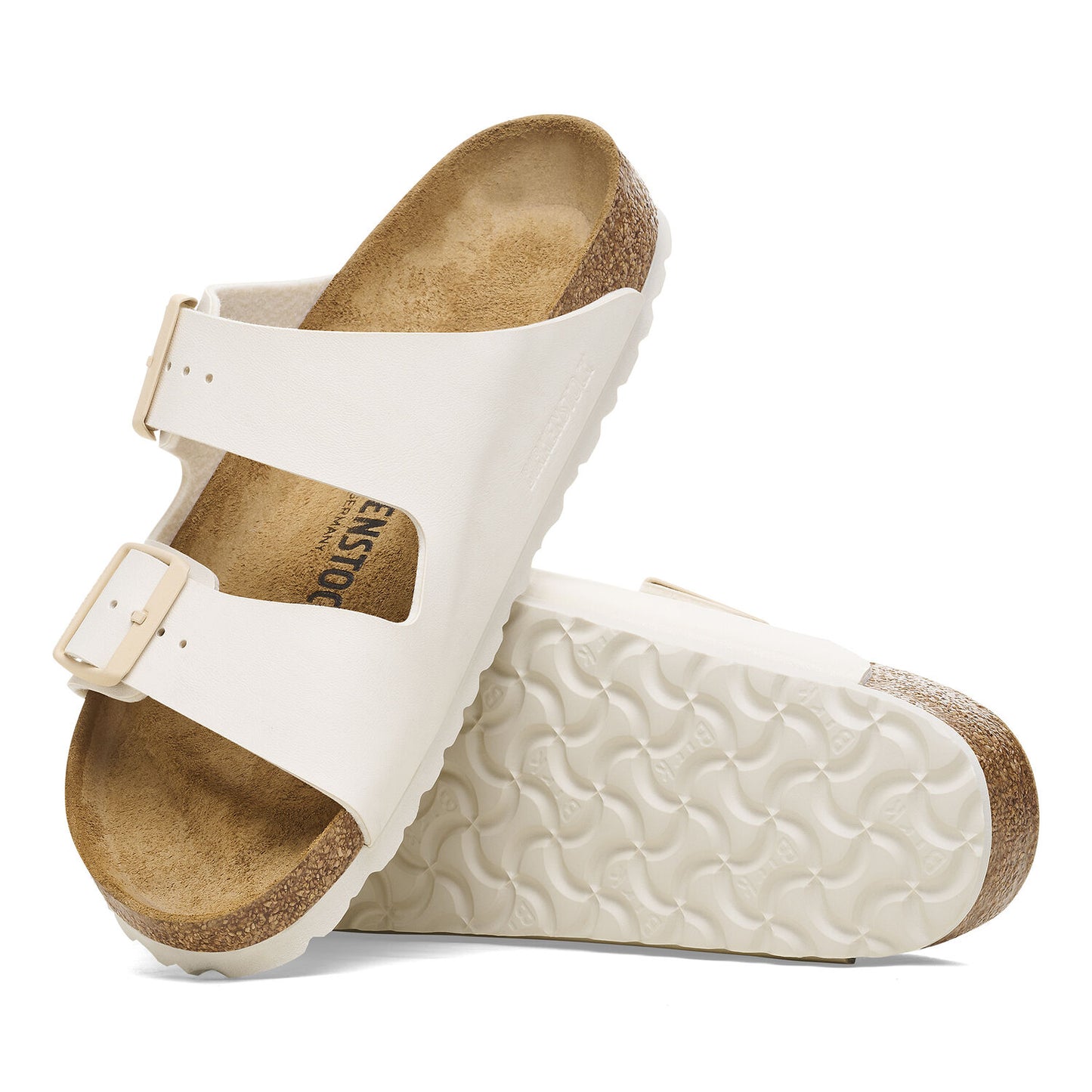 BIRKENSTOCK | SANDALES UNISEXES | ARIZONA BIRKO FLOWER COQUILLE D'ŒUF | BEIGE
