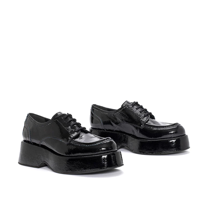 PONS QUINTANA | CHAUSSURES DERBY FEMME | FLIPPER LC EN CUIR NAPA NOIR | NOIR