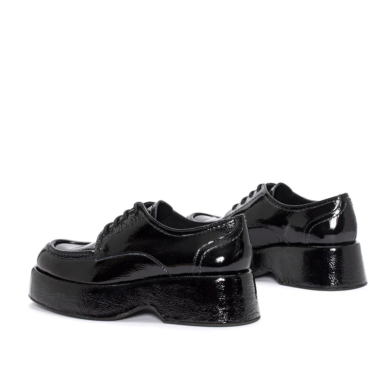 PONS QUINTANA | CHAUSSURES DERBY FEMME | FLIPPER LC EN CUIR NAPA NOIR | NOIR