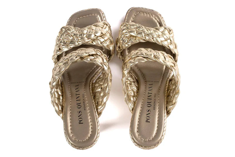 PONS QUINTANA | SANDALIAS | MUJER | REIMS TRENZADO NAPA | BRONCE