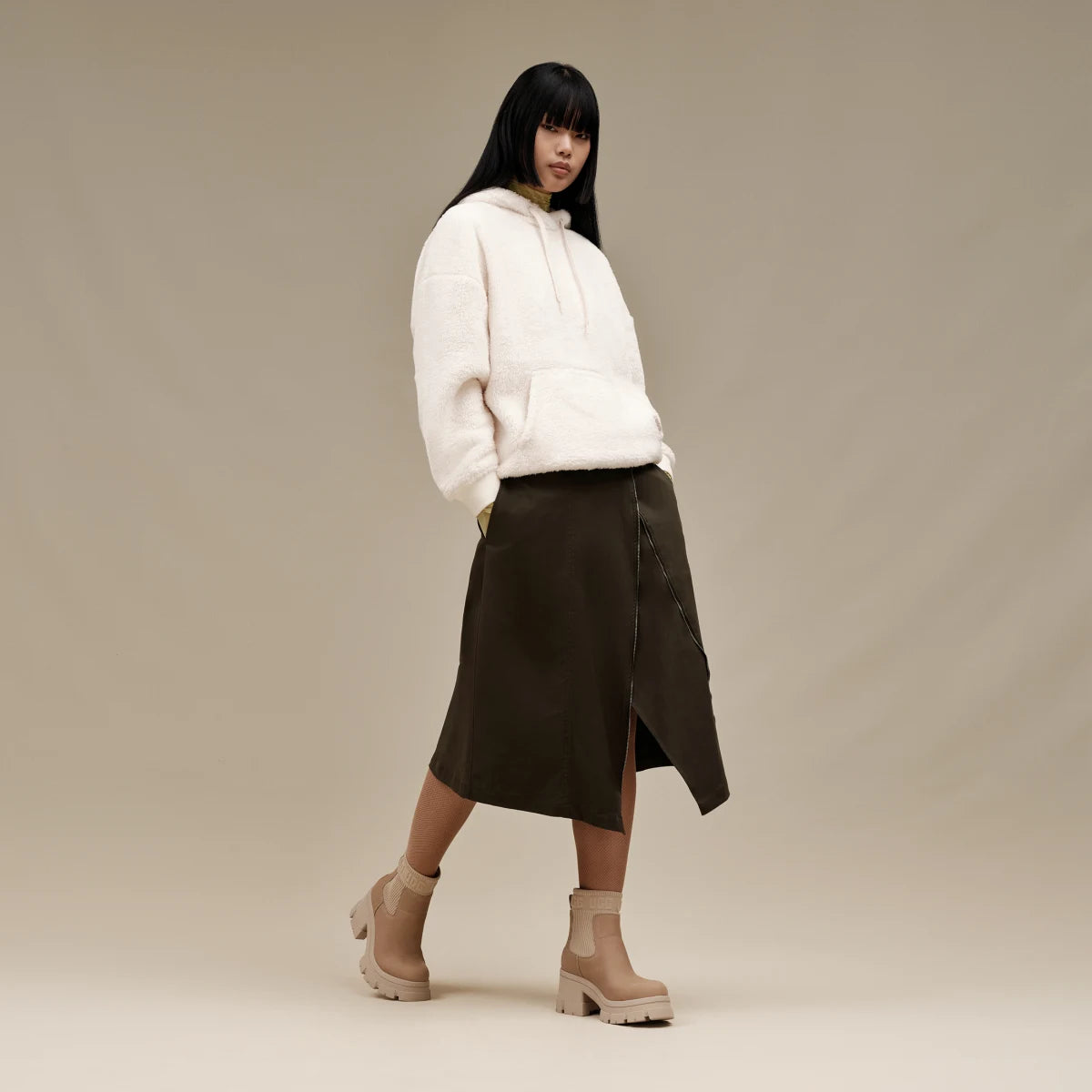 UGG | WOMEN SWEATER | LOYRA SHERPA HOODIE CREAM | BEIGE
