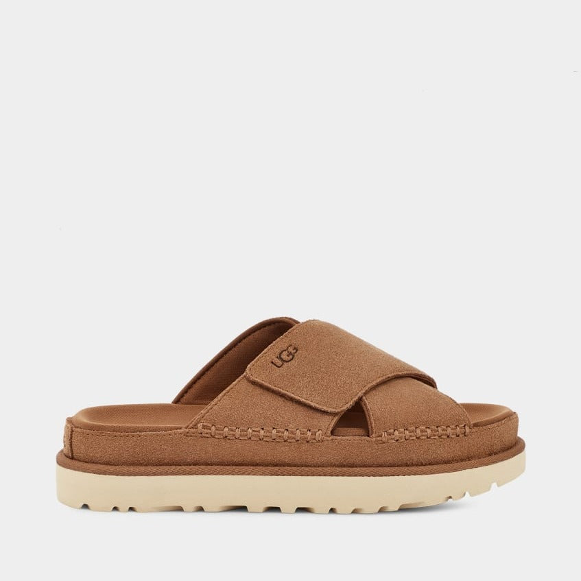 UGG | Damen Sandalen | W Goldenstar Cross Slide Kastanie | Braun