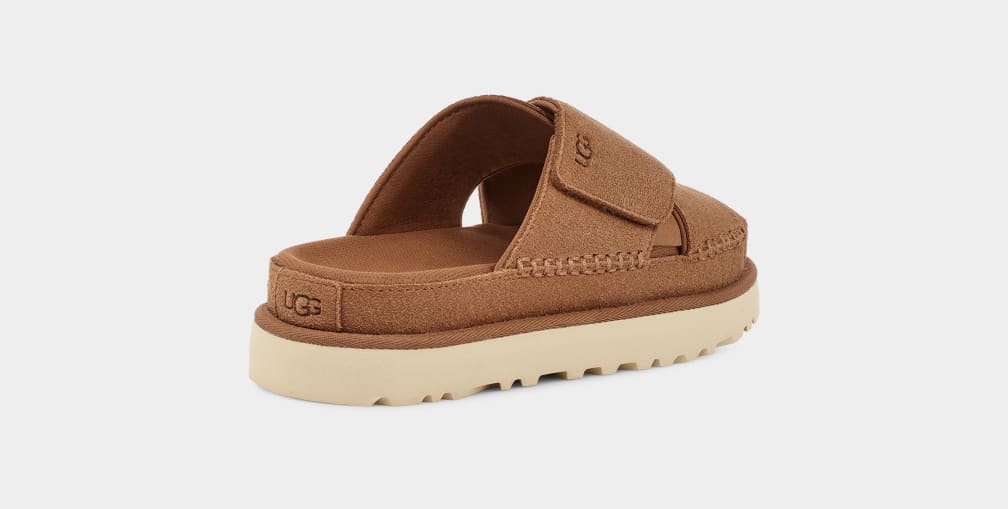 UGG | Damen Sandalen | W Goldenstar Cross Slide Kastanie | Braun
