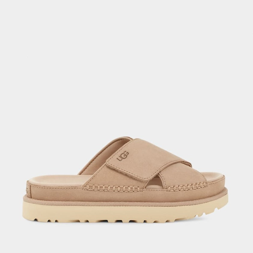UGG | SANDALES FEMME | W GOLDENSTAR CROSS SLIDE DRIFTWOOD | BEIGE