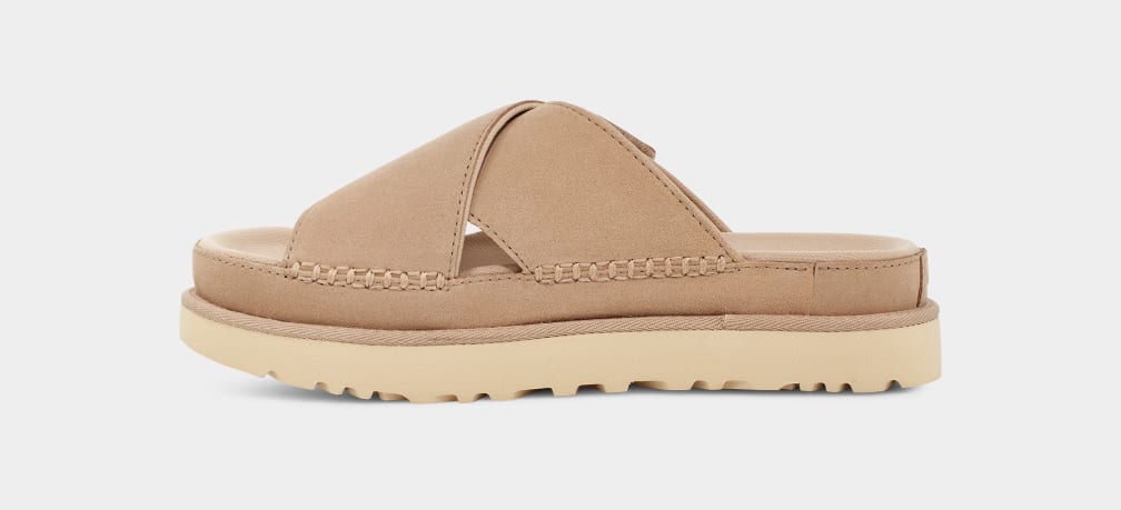 UGG | SANDALES FEMME | W GOLDENSTAR CROSS SLIDE DRIFTWOOD | BEIGE
