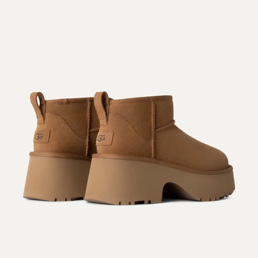 UGG | Damen Stiefeletten | Classic Ultra Mini New Heights Kastanie | Braun