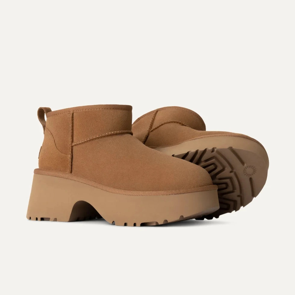 UGG | Damen Stiefeletten | Classic Ultra Mini New Heights Kastanie | Braun