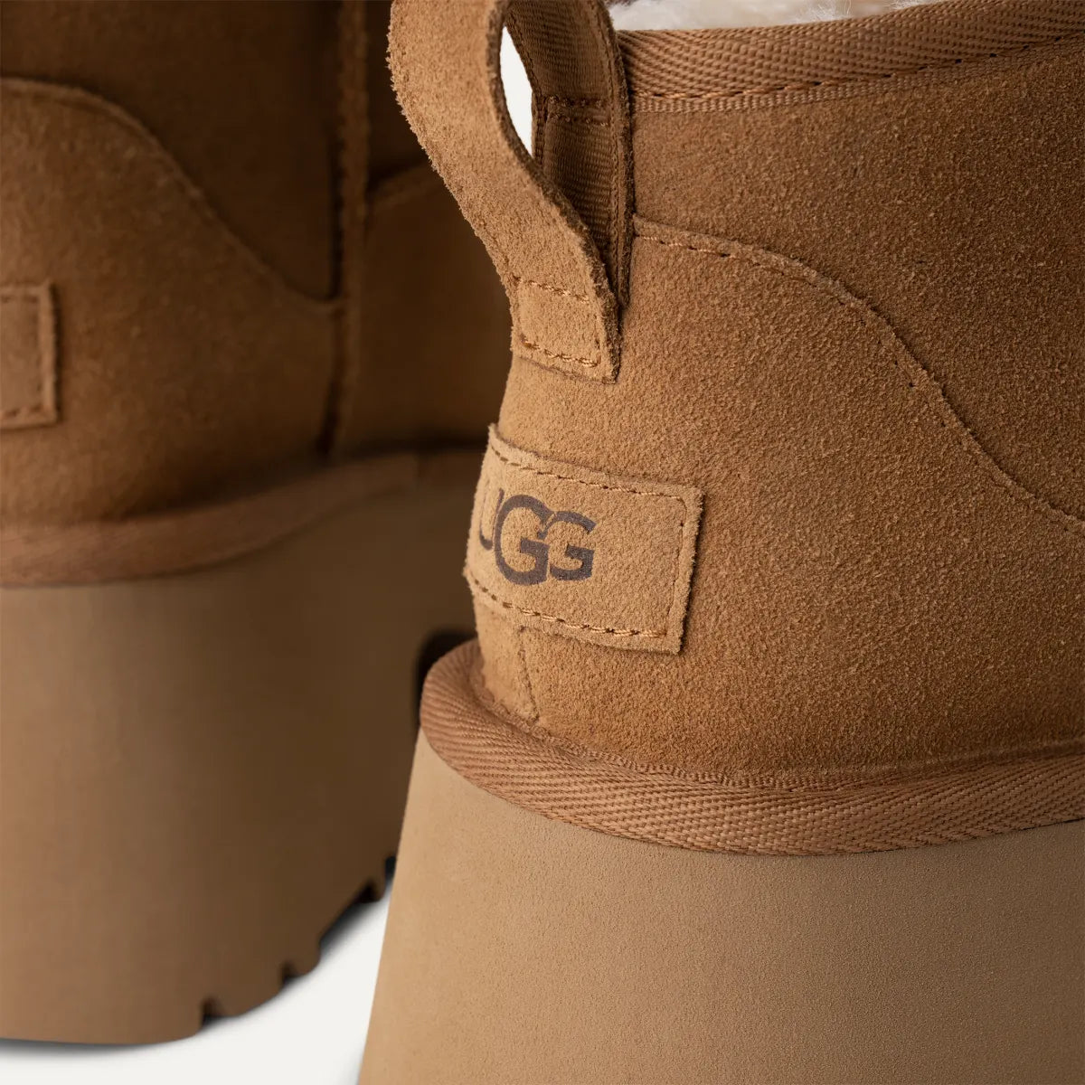 UGG | Damen Stiefeletten | Classic Ultra Mini New Heights Kastanie | Braun