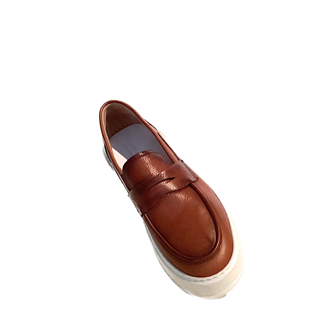 LUIS GONZALO 1966 | MOCASSINS HOMME | MOCASSINS CASQUE EN CUIR HOMME | MARRON MD 8088H