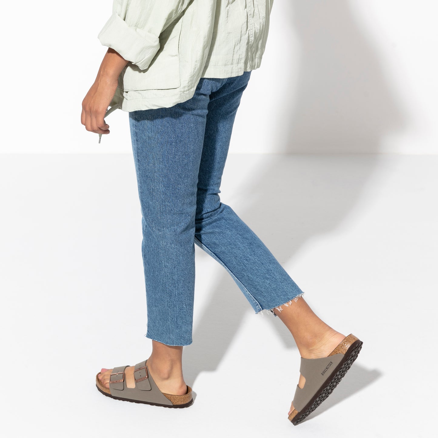 BIRKENSTOCK | UNISEX SANDALS | ARIZONA BFBC STONE 00972 | GRAY | N REGULAR