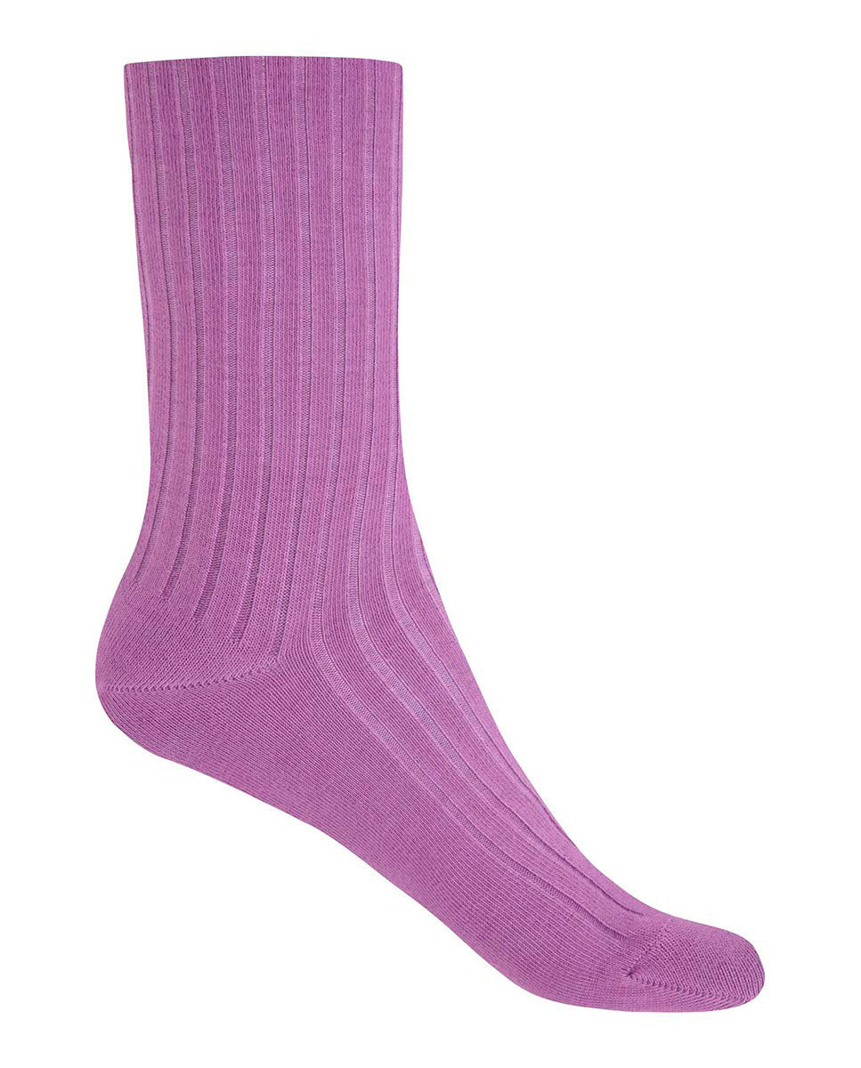 WEISSER STRICK | DAMENSOCKEN | ORCHIDEEN-BAMBUS | FLIEDER