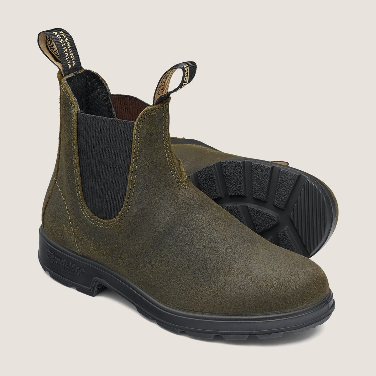 BLUNDSTONE | BOTTINES CHELSEA UNISEXES | BOTTINES CHELSEA CIRÉS OLIVE ICONIQUES | VERTES