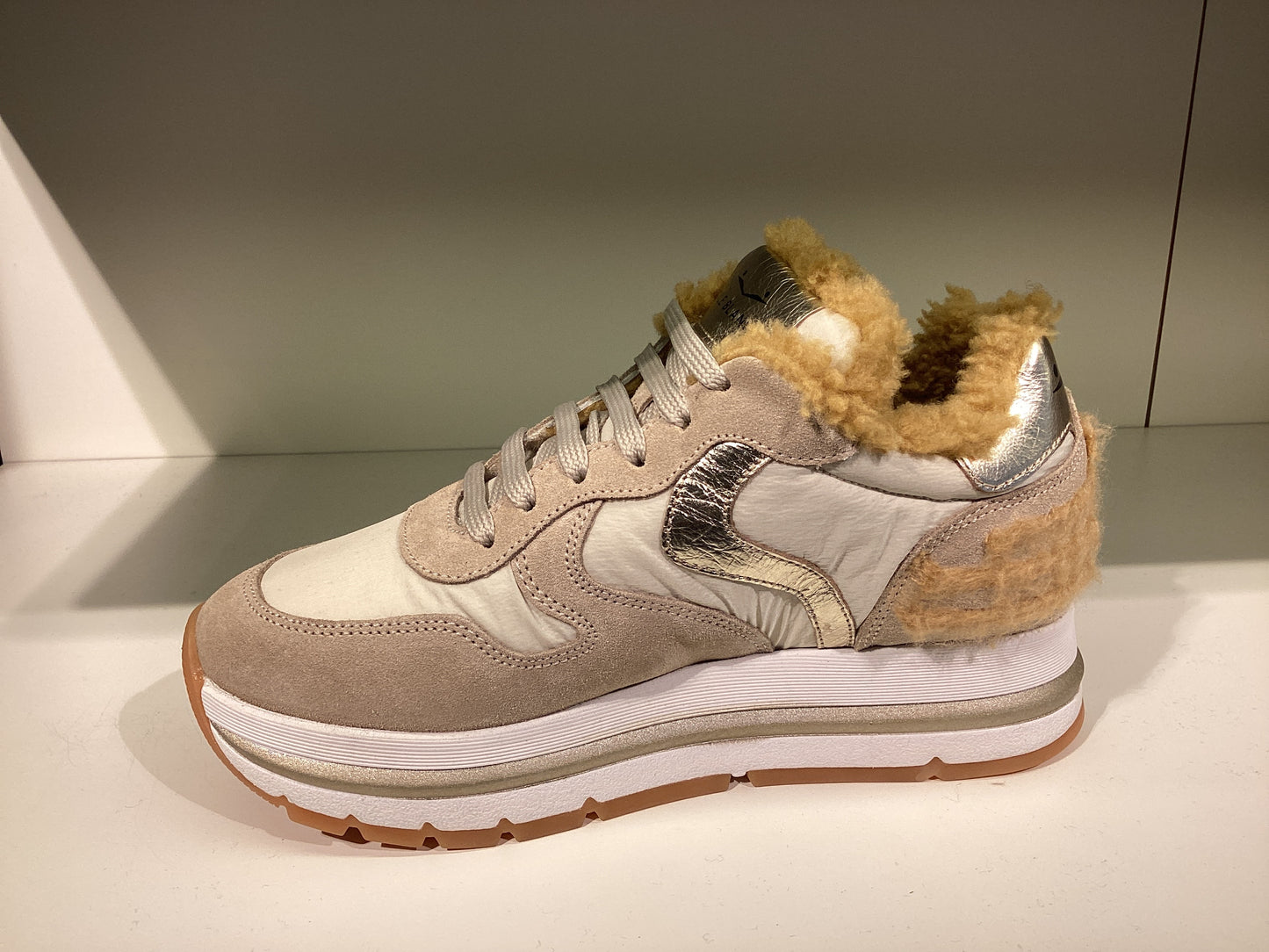 Voile Blanche | Damen Sneakers | Maran Power Fur 101 | Grau