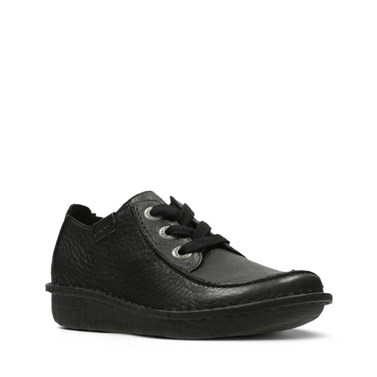 Clarks Funny Dream Damen Freizeitschuhe aus schwarzem Leder