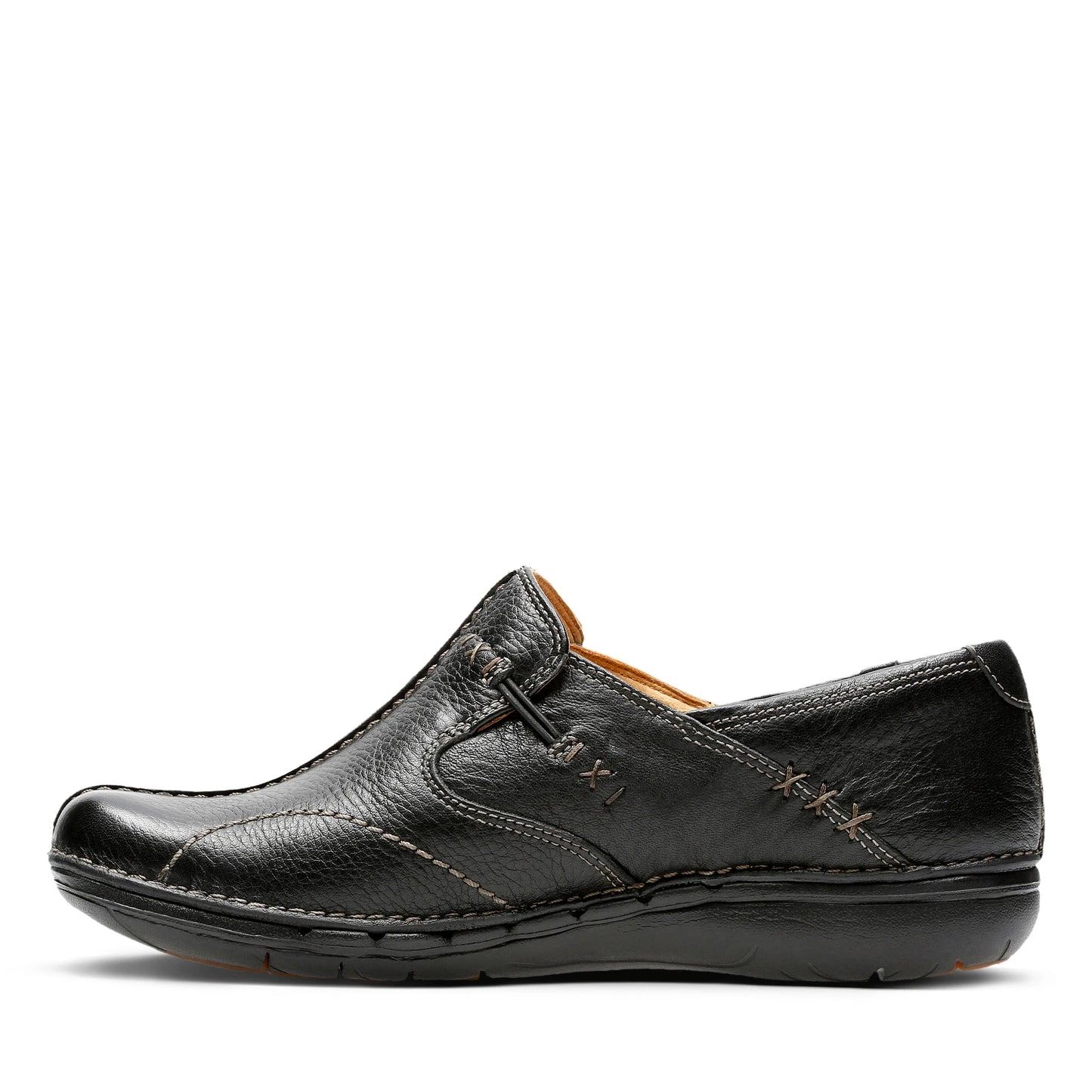 Zapatos Casual De La Marca Clarks Para Mujer Modelo Un Loop Black Leather En Color Negro