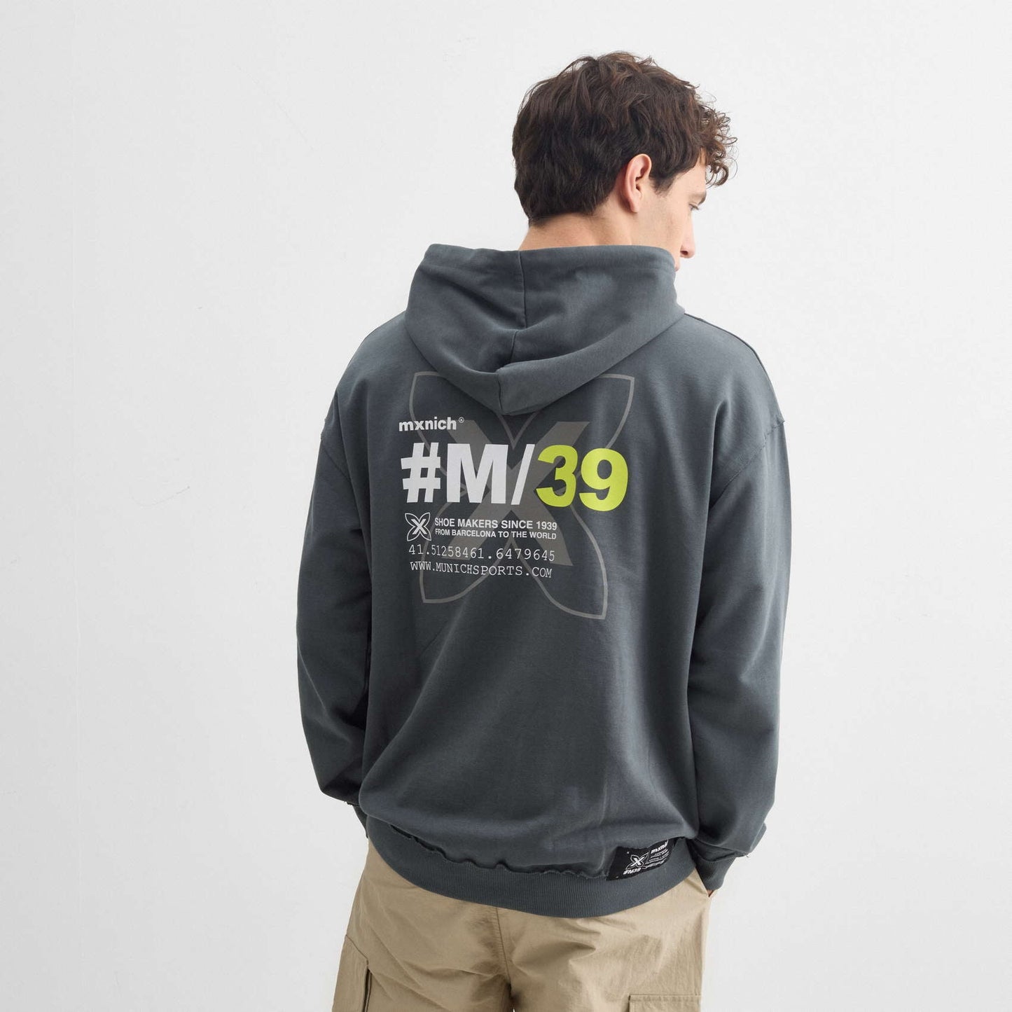 Sweatshirts Unisex De La Marca Munich Modelo Hoodie Galaxy Streetwear Anthracite En Color Gris