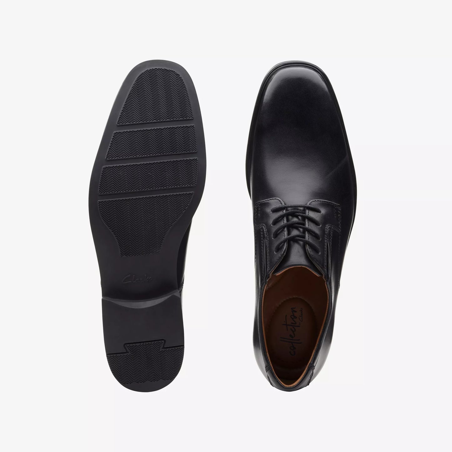 Zapatos De Vestir De La Marca Clarks Para Hombre Modelo Tilden Plain Black Leather En Color Negro