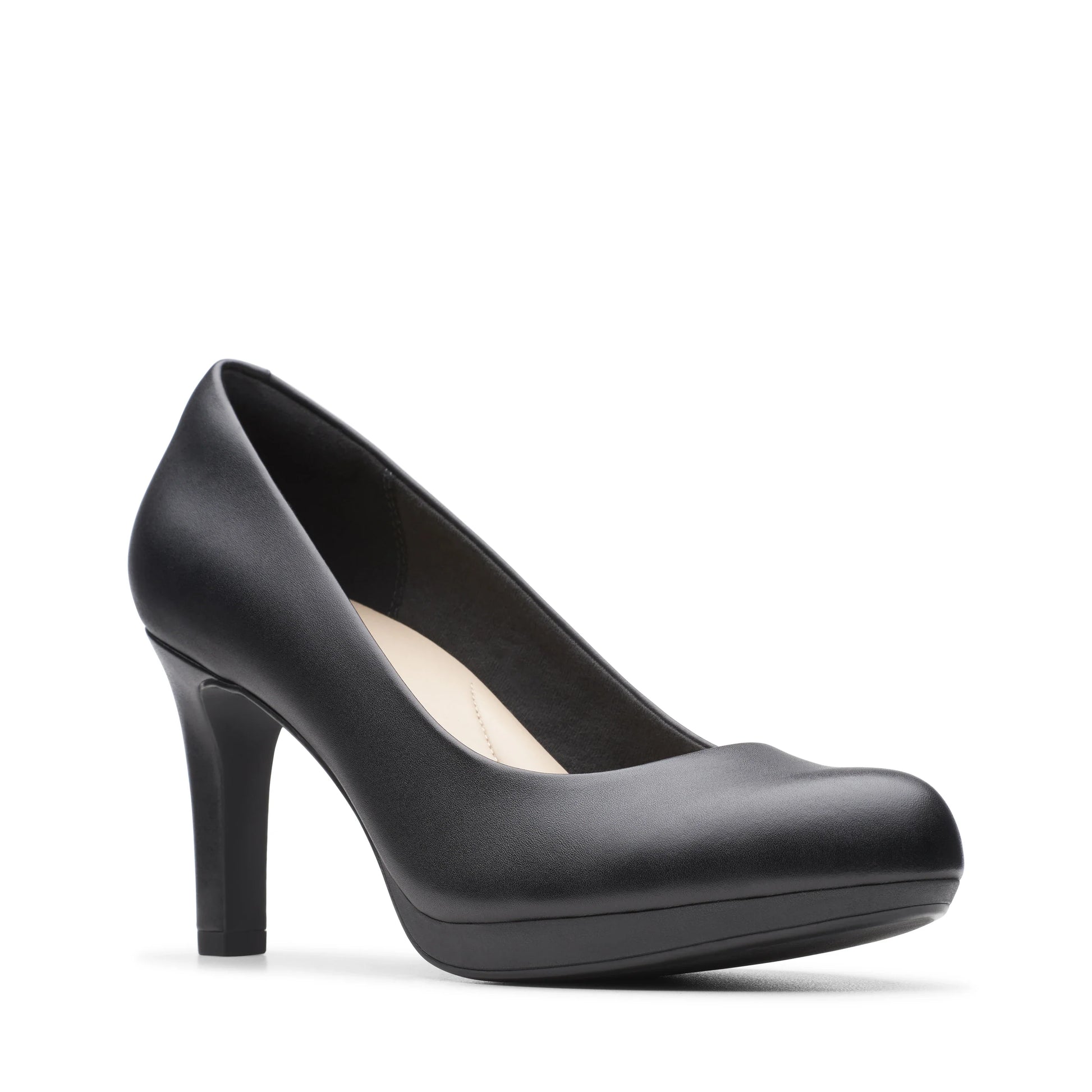 Туфлі жіночі Clarks, чорна шкіра Adriel Viola, чорний колір.