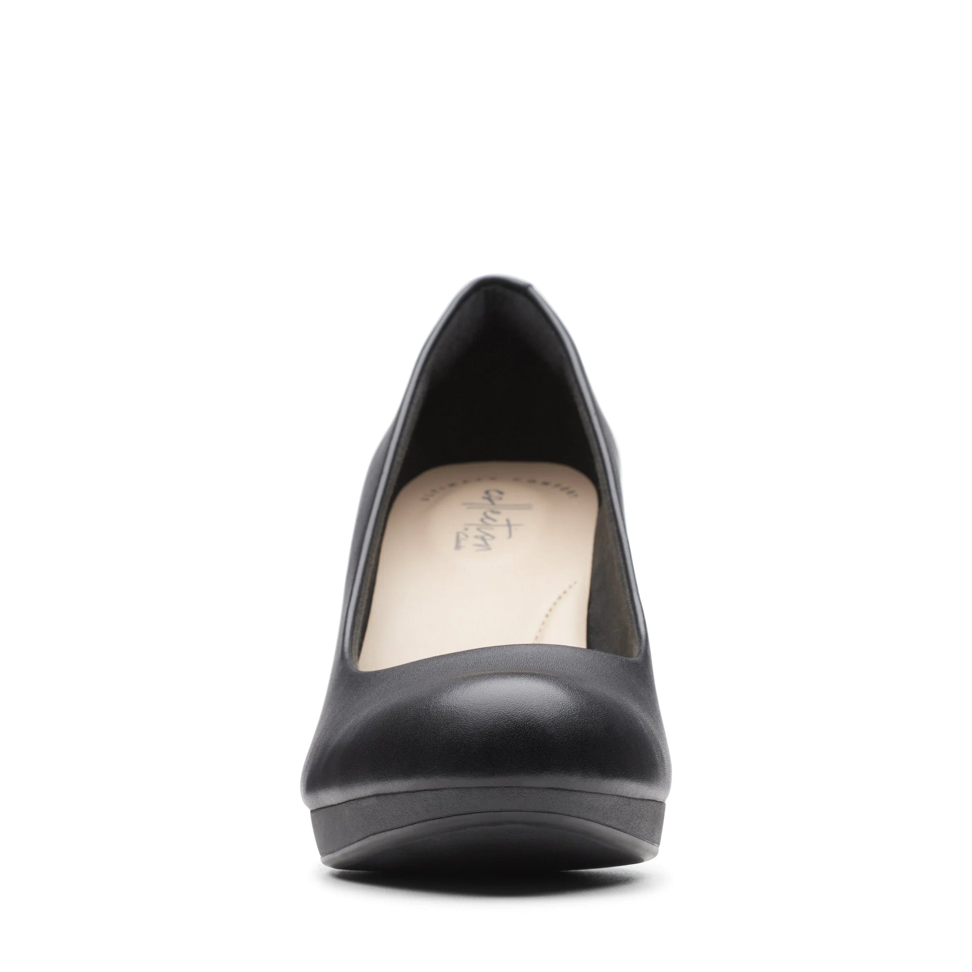Туфлі жіночі Clarks, чорна шкіра Adriel Viola, чорний колір.