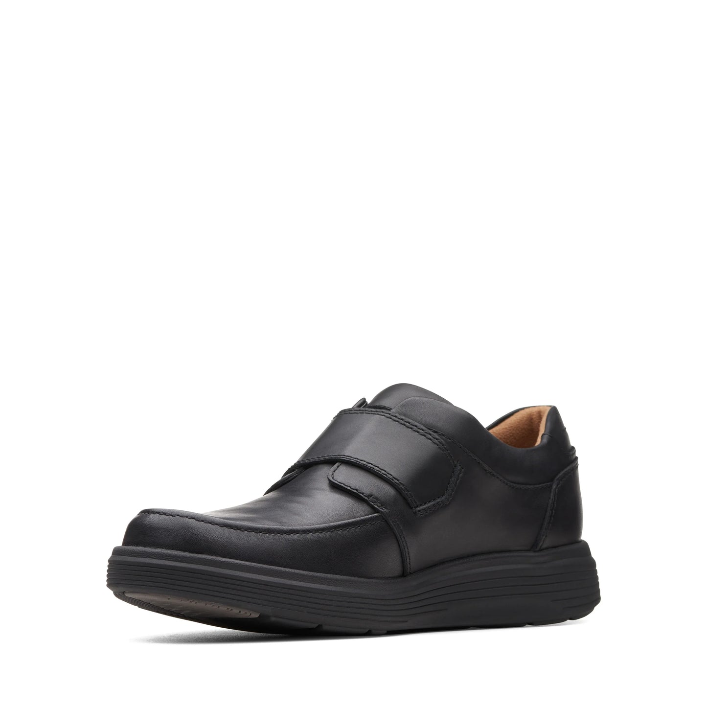 Zapatos Casual De La Marca Clarks Para Hombre Modelo Un Abode Strap Black Leather En Color Negro