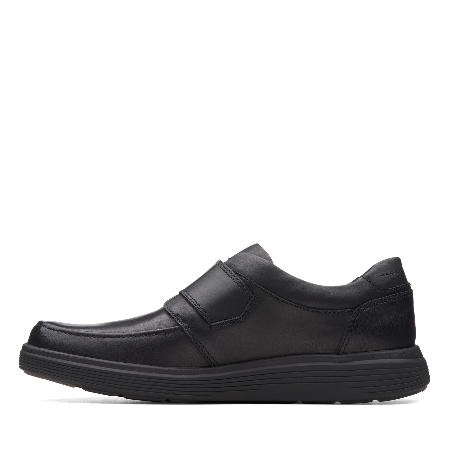 Zapatos Casual De La Marca Clarks Para Hombre Modelo Un Abode Strap Black Leather En Color Negro