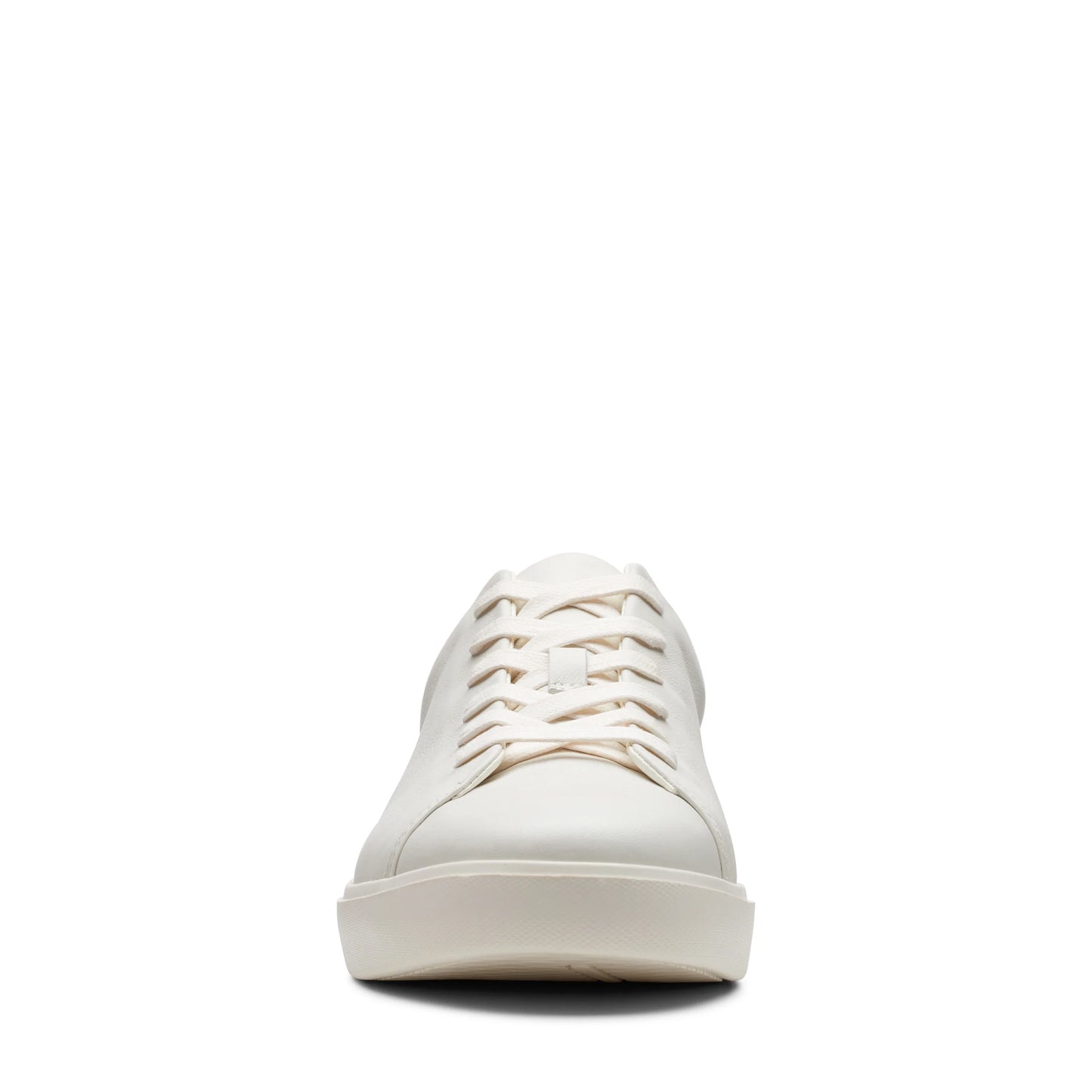 Baskets homme de la marque Clarks, modèle un costa lace white cuir en blanc.